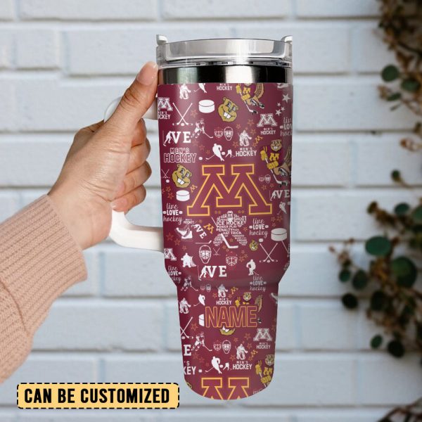 Minnesota Golden Gophers Ice Hockey NHL Sport Custom Stanley Quencher 30oz-40oz Stainless Steel Tumbler Hot And Cold Tumbler - Image 2