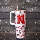 Nebraska Cornhuskers NCAA Custom Stanley Quencher 30oz-40oz Stainless Steel Tumbler Hot And Cold Tumbler