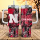 Nebraska Cornhuskers NCAA Hunting Custom Stanley Quencher 30oz-40oz Stainless Steel Tumbler Hot And Cold Tumbler