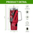 Nebraska Cornhuskers NCAA Custom Stanley Quencher 30oz-40oz Stainless Steel Tumbler Hot And Cold Tumbler
