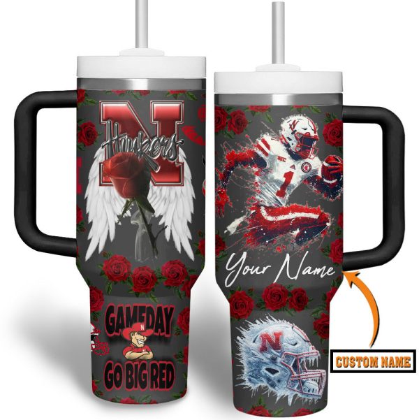 Nebraska Cornhuskers NCAA Custom Stanley Quencher 30oz-40oz Stainless Steel Tumbler Hot And Cold Tumbler