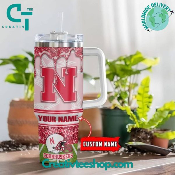 Nebraska Cornhuskers NCAA Custom Stanley Quencher 30oz-40oz Stainless Steel Tumbler Hot And Cold Tumbler