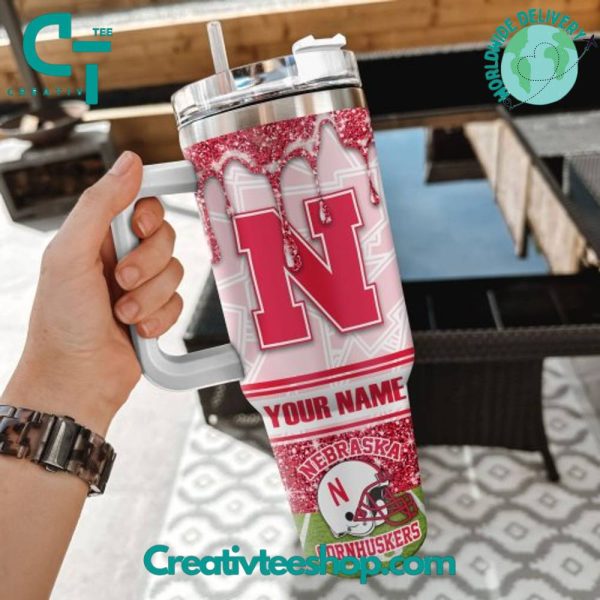 Nebraska Cornhuskers NCAA Custom Stanley Quencher 30oz-40oz Stainless Steel Tumbler Hot And Cold Tumbler - Image 2