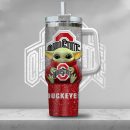 NCAA Ohio State Buckeyes Baby Yoda Custom Stanley Quencher 30oz-40oz Stainless Steel Tumbler Hot And Cold Tumbler