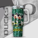 NCAA Oregon Ducks Mickey And Minnie Couple Custom Stanley Quencher 30oz-40oz Stainless Steel Tumbler Hot And Cold Tumbler