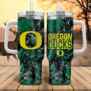 Oregon Ducks NCAA Hunting Custom Stanley Quencher 30oz-40oz Stainless Steel Tumbler Hot And Cold Tumbler