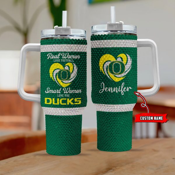 Oregon Ducks NCAA Custom Stanley Quencher 30oz-40oz Stainless Steel Tumbler Hot And Cold Tumbler