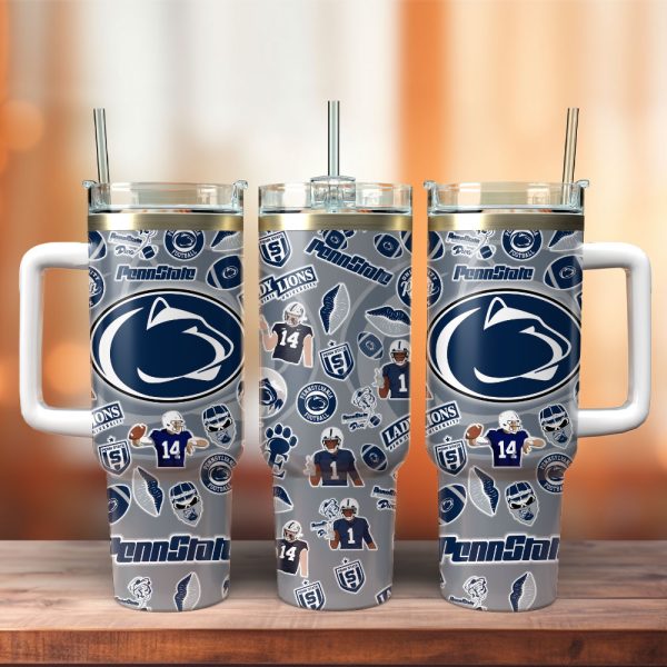 Penn State Nittany Lions Football NCAA Sport Custom Stanley Quencher 30oz-40oz Stainless Steel Tumbler Hot And Cold Tumbler