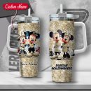 NCAA Purdue Boilermakers Mickey And Minnie Couple Custom Stanley Quencher 30oz-40oz Stainless Steel Tumbler Hot And Cold Tumbler