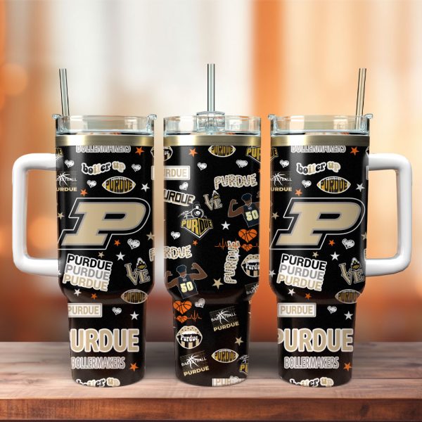 Purdue Boilermakers Basketball NCAA Sport Custom Stanley Quencher 30oz-40oz Stainless Steel Tumbler Hot And Cold Tumbler