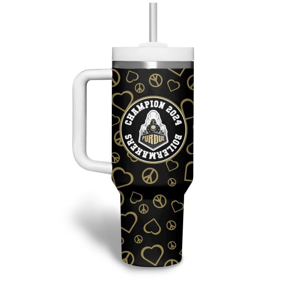 Purdue Boilermakers NCAA Custom Stanley Quencher 30oz-40oz Stainless Steel Tumbler Hot And Cold Tumbler - Image 2