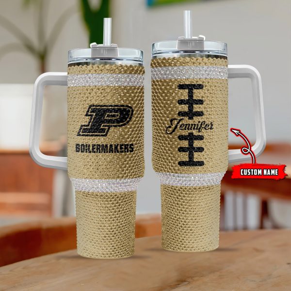 Purdue Boilermakers NCAA Custom Stanley Quencher 30oz-40oz Stainless Steel Tumbler Hot And Cold Tumbler