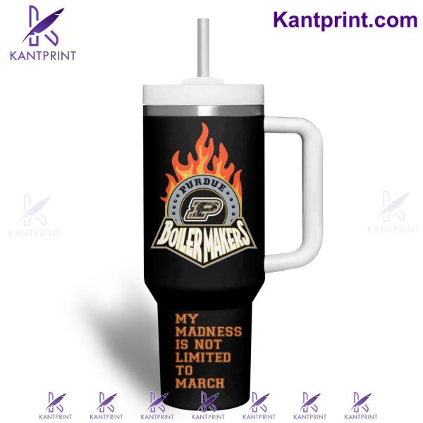 Purdue Boilermakers basketball NCAA Custom Stanley Quencher 30oz-40oz Stainless Steel Tumbler Hot And Cold Tumbler - Image 2