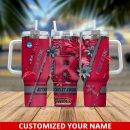 Rutgers Scarlet Knights NCAA Custom Stanley Quencher 30oz-40oz Stainless Steel Tumbler Hot And Cold Tumbler