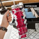 Rutgers Scarlet Knights NCAA Custom Stanley Quencher 30oz-40oz Stainless Steel Tumbler Hot And Cold Tumbler