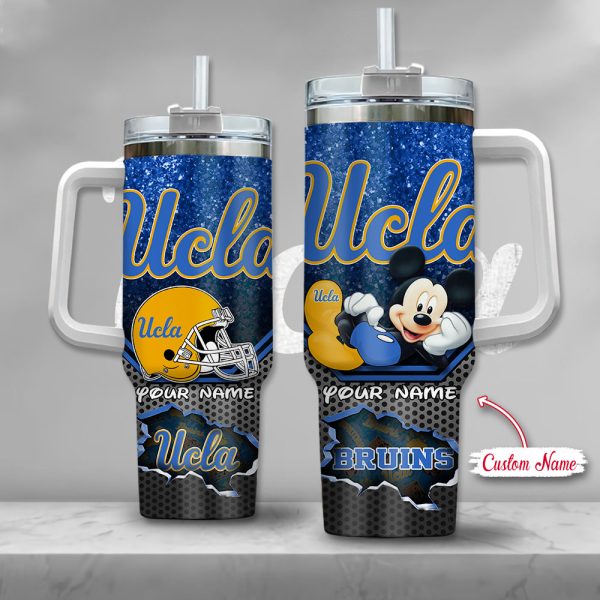UCLA Bruins NCAA Mickey Mouse Custom Stanley Quencher 30oz-40oz Stainless Steel Tumbler Hot And Cold Tumbler