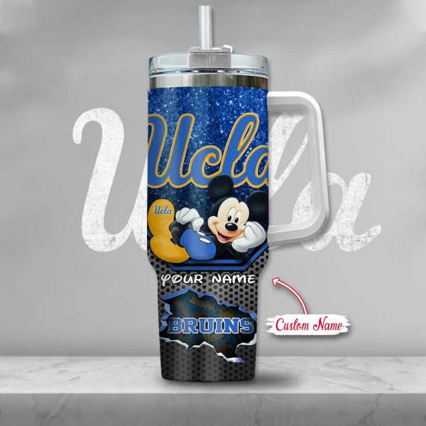 UCLA Bruins NCAA Mickey Mouse Custom Stanley Quencher 30oz-40oz Stainless Steel Tumbler Hot And Cold Tumbler - Image 2
