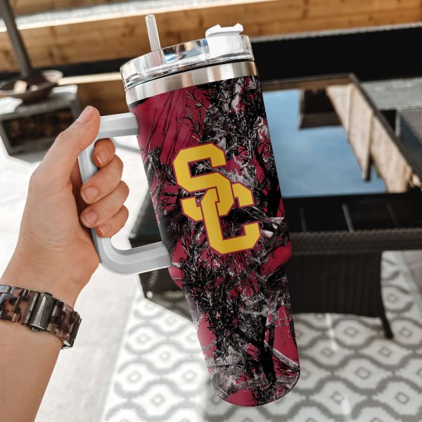 USC Trojans NCAA Hunting Custom Stanley Quencher 30oz-40oz Stainless Steel Tumbler Hot And Cold Tumbler - Image 2