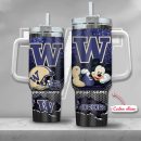 Washington Huskies NCAA Mickey Mouse Custom Stanley Quencher 30oz-40oz Stainless Steel Tumbler Hot And Cold Tumbler