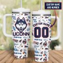 UConn Huskies basketball NCAA Custom Stanley Quencher 30oz-40oz Stainless Steel