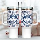 Uconn Huskies NCAA Sport NCAA Basketball Sport Custom Stanley Quencher 30oz-40oz Stainless Steel Tumbler Hot And Cold Tumbler