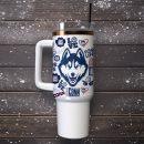 Uconn Huskies NCAA Sport NCAA Basketball Sport Custom Stanley Quencher 30oz-40oz Stainless Steel Tumbler Hot And Cold Tumbler