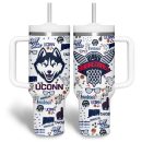 UConn Huskies basketball NCAA Custom Stanley Quencher 30oz-40oz Stainless Steel Tumbler Hot And Cold Tumbler