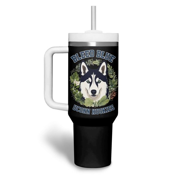 Uconn Huskies Basketball NCAA Custom Stanley Quencher 30oz-40oz Stainless Steel Tumbler Hot And Cold Tumbler - Image 2