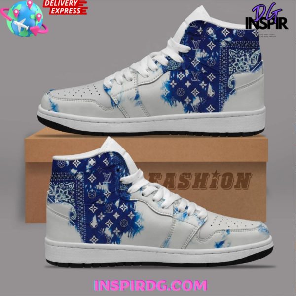 LV x Air Jordan 1 Sneaker - Blue Monogram