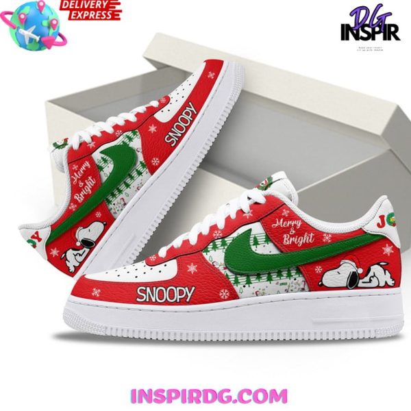 Snoopy Merry & Bright Limited Edition Air Force 1 - Image 2