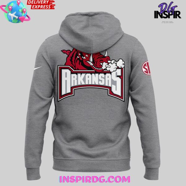 Arkansas Razorback Coach John Calipari 2024 Gray Hoodie - Image 3