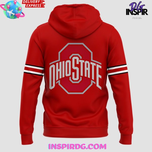 Ohio State Buckeyes Pro Day 2025 Red Hoodie - Image 3