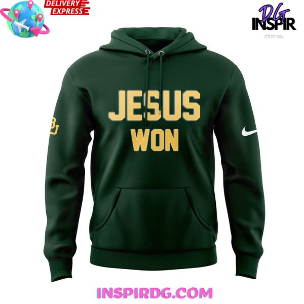 Baylor Bears Baseball Jesus Won Special Edition Hoodie - Image 2