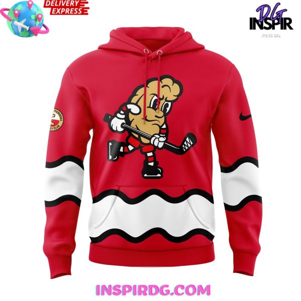 Cleveland Monsters Pucks & Pierogies Weekend Special Red Hoodie - Image 2