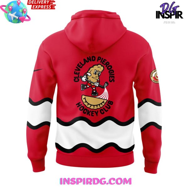 Cleveland Monsters Pucks & Pierogies Weekend Special Red Hoodie - Image 3