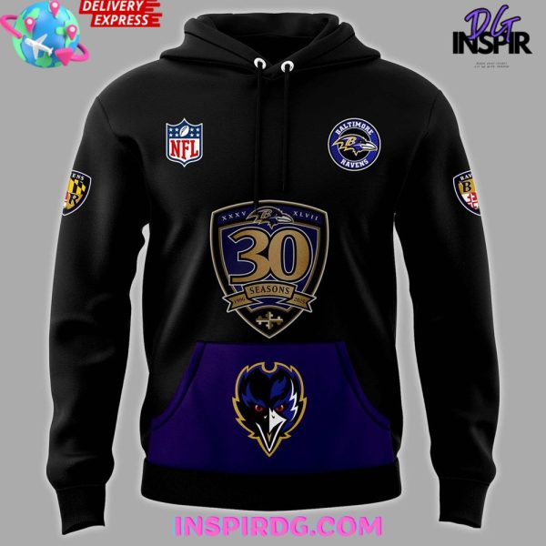 Baltimore Ravens 30th Season Virtual Special Hoodie - Image 2