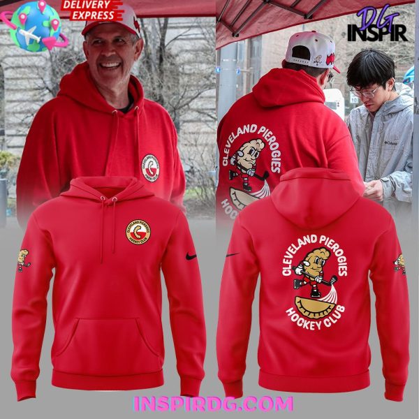 Cleveland Pierogies Hockey Club Special Edition Red Hoodie