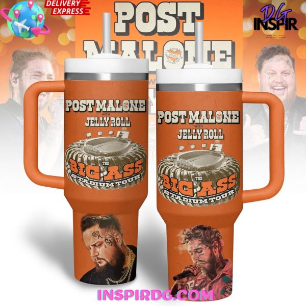Post Malone x Jelly Roll Big Ass Stadium Tour Stanley Tumbler 40oz