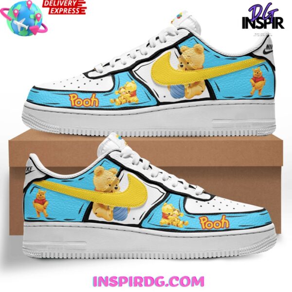 Winnie Pooh Bear Disney Limited Edition Air Force 1 Sneakers - Image 2