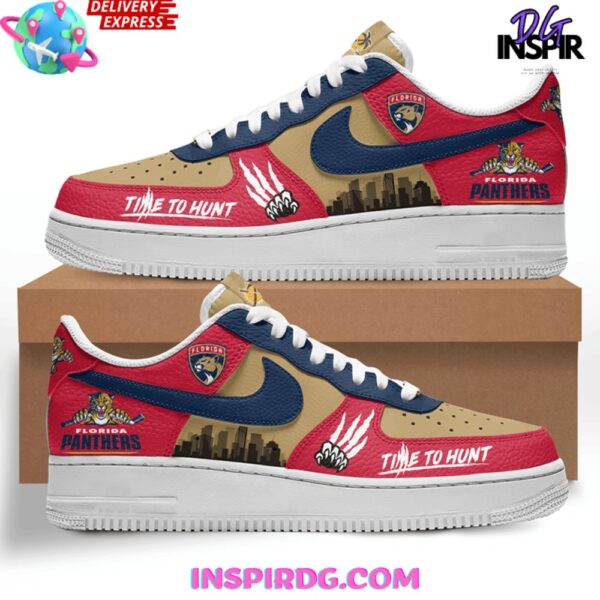 Florida Panthers Time To Hunt Limited Edition Air Force 1 Shoes - Image 2