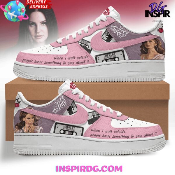 Lana Del Rey Cherry Air Force 1 shoes