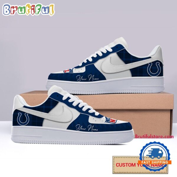 NFL Indianapolis Colts Christmas Logo Pattern Custom Air Force 1 Shoes Sneaker