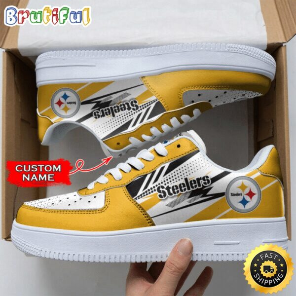 Custom NFL Pittsburgh Steelers Air Force 1 Shoes Sports Sneaker For Fans