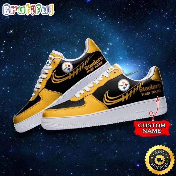 Custom NFL Pittsburgh Steelers Air Force 1 Shoes Sneaker Football Shoes For Sport Fans