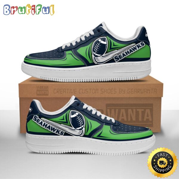 NFL Seattle Seahawks Air Force 1 Shoes Football Sneaker Shoes