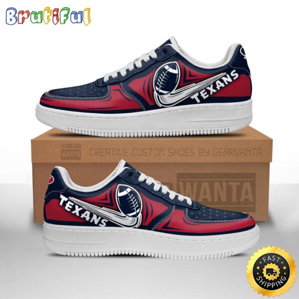 NFL Houston Texans Air Force 1 Shoes Football Sneaker Shoes