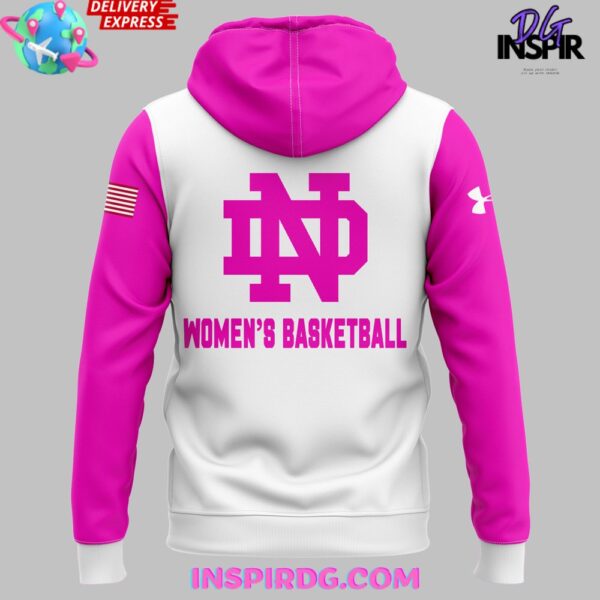 Notre Dame Women’s Basketball Pink in the Rink Hoodie - Image 3