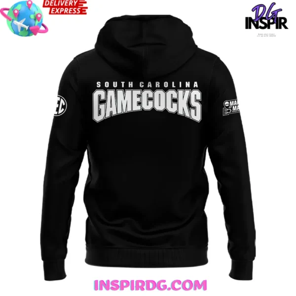 South Carolina Gamecocks March Madness 2025 Black Hoodie - Image 3
