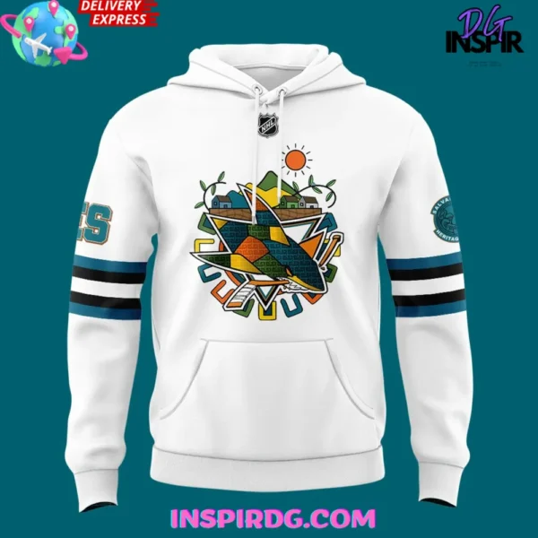 Salvadoran Heritage Night x San Jose Sharks 2025 Hoodie - Image 2
