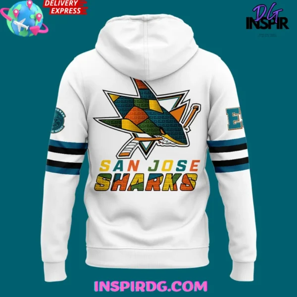 Salvadoran Heritage Night x San Jose Sharks 2025 Hoodie - Image 3
